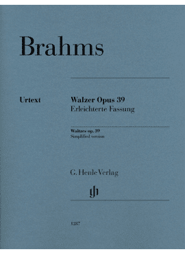 Walzer op. 39 für Klavier zu 2 Händen - erleichterte Fassung
